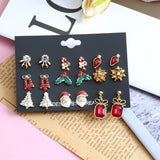 Christmas Gift Christmas Stud Earrings For Women Santa Claus Snowflake Earrings Women Accessories Gift Fashion Jewelry Wholesale New Years 2021