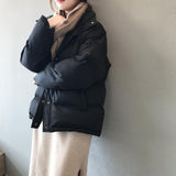 Christmas Gift 2024 Women's Autumn Jacket Casual Polyester Single Breasted Padded Coat Warm Femme Parkas Black Korean Style Winter Clothing