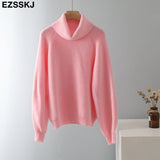 Christmas Gift EZSSKJ thick dazy oversized wool Sweaters Women 2021 puff sleeve Winter sweater Pullovers Loose Female Warm Basic sweater Jumper