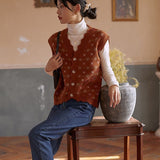 Kukombo Winter Loose Casual Kawaii Cute Sweaters Korean Fashion Sweet Clothes for Women Autumn France Vintage Elegant Sweater Vest