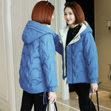 Kukombo 2022 Women Winter Jacket Short Warm Parkas Female Spring/Autumn New Thickening Coat Cotton Padded Jacket Hooded Oversize 3XL