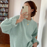 Christmas Gift Fall 2021 Winter Womens Sweaters Women Clothing Knitted Loose Sweater Knitting Wool Oversize Pullover Woman Sweaters Girls Thick
