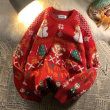 Christmas Gift Men's And Women'sTurtleneck Christmas Sweater Ladies Lovely Elk   Pullover Sweater Outer Wear Sweater Holiday Costumes Loose Top