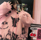 Kukombo Black Friday Sales Kawaii Anime Winter Women Hoodie Cute Cartoon Long Sleeve Casual Hoodie Oversized Sweatshirt Harajuku Tops Fashion Pullover