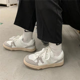 Kukombo White Sneakers Women Platform Flat Vintage Casual Sports Shoes Trainers Autumn Running Canvas Rubber Sole Athletic Basket