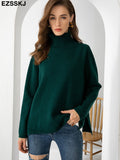 Christmas Gift Autumn Winter basic oversize thick Sweater pullovers Women 2021 loose cashmere  turtleneck Sweater Pullover female Long Sleeve