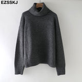 Christmas Gift autumn Winter casual cashmere oversize thick Sweater pullovers Women 2021 loose Turtleneck women's sweaters jumper