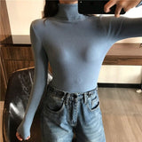 Christmas Gift 2021 Autumn New Slim Long Sleeve Jumper Women Turtleneck Knitted Pullover Winter Sweater Women Soft Warm Sweater Pull Femme 6897