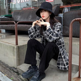 Christmas Gift Plaid Women Blouses 2021 Spring Shirt Female Womens Blouse Fall Maxi Blusas Casual Elegant Vintage Long Sleeve Cotton Oversize