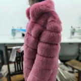Rarove Christmas Gift Women Winter Luxury Faux Fur Jackets Coats Shaggy Thicken Warm Outerwear Overcoat Ins Fashion High Street Fake Fox Fur Coat