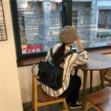 Kukombo Back to school  Korean Vintage Women Backpacks Preppy Style Student Backpack Multifunctional Female Shoulder Bag Women School Bag Ladies Totes
