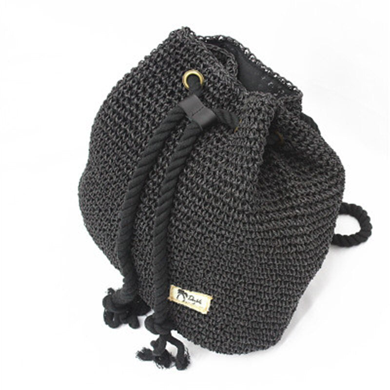 Kukombo Summer Straw Bag Women Backpack Fashion Rucksack Weaved For Girls Mochila Backpack Travel Beach Straw Bags Women Shoulder Bag