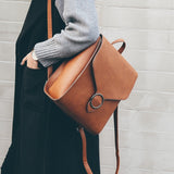 Kukombo Back to school  Vintage Women Backpack PU Leather Female Schoolbags Teenage Girl Travel Books Rucksack Shoulder Bags Mochila Feminina Bolsa