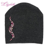 Christmas Gift Women Autumn And Winter Hat angora Knitted Skullies Beanies Cap Sexy beard diamond decoration hats for Girls