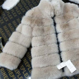 Rarove Christmas Gift Women Winter Luxury Faux Fur Jackets Coats Shaggy Thicken Warm Outerwear Overcoat Ins Fashion High Street Fake Fox Fur Coat