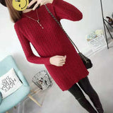 Christmas Gift Elegant Women Sweater Dress 2021 New O-neck Full Sleeve Sashes Stretch Vestidos Female Casual Slim Warm Knitted Dress