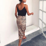 Kukombo Leopard Print Skirt Women A-Line High Waist Skirt Wild Midi Skirts Womens Things Sexy Long Skirts Summer 2022