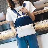 Kukombo Back to school  Nylon Women Backpack Fashion Panelled Travel Bags Backpack School Bag For Teenage Girls Casual Style Back Pack Daypack Bolsa