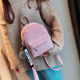 Kukombo Back to school  Cute Velvet Backpack For Teenagers Children Mini Back Pack Kawaii Girls Kids Small Backpacks Female Packbags Fur Ball School Bag