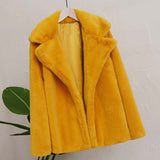 Kukombo Best Look In 2022 Winter Women Faux Fur Coat Ins Popular Fake Fur Jacket Women Thick Warm Soft Rex Rabbit Fur Overcoat Outerwear