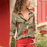 Kukombo Women Blouses 2022 Fashion Long Sleeve Turn Down Collar Office Shirt Blouse Shirt Casual Tops Plus Size Blusas Femininas