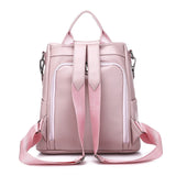 Kukombo Back to school  Cute Pink Bow Women Backpack Pu Leather Antitheft Backpack For Teenage Girls Rucksack Female Shoulder School Bags Travel Mochila