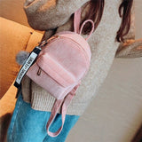 Kukombo Back to school  Cute Velvet Backpack For Teenagers Children Mini Back Pack Kawaii Girls Kids Small Backpacks Female Packbags Fur Ball School Bag