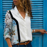 Kukombo Women Blouses 2022 Fashion Long Sleeve Turn Down Collar Office Shirt Blouse Shirt Casual Tops Plus Size Blusas Femininas