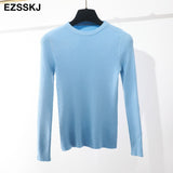 Christmas Gift winter clothes Knitted woman sweaters Pullovers spring Autumn Basic women's jumper Slim women's sweater cheap pull long sleeve