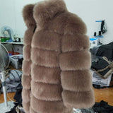 Rarove Christmas Gift Women Winter Luxury Faux Fur Jackets Coats Shaggy Thicken Warm Outerwear Overcoat Ins Fashion High Street Fake Fox Fur Coat