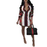 Cyber Monday Sales Hot Autumn Long Shirt Flower Print Blouse Plus Size Beach Blouses Women Casual Ruffles Sleeve Women Shirts Blouses S-3Xl