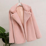 Kukombo Best Look In 2022 Winter Women Faux Fur Coat Ins Popular Fake Fur Jacket Women Thick Warm Soft Rex Rabbit Fur Overcoat Outerwear