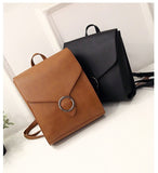 Kukombo Back to school  Vintage Women Backpack PU Leather Female Schoolbags Teenage Girl Travel Books Rucksack Shoulder Bags Mochila Feminina Bolsa