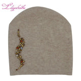 Christmas Gift Women Autumn And Winter Hat angora Knitted Skullies Beanies Cap Sexy beard diamond decoration hats for Girls