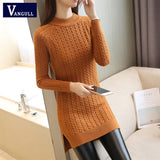 Christmas Gift Elegant Women Sweater Dress 2021 New O-neck Full Sleeve Sashes Stretch Vestidos Female Casual Slim Warm Knitted Dress