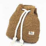 Kukombo Summer Straw Bag Women Backpack Fashion Rucksack Weaved For Girls Mochila Backpack Travel Beach Straw Bags Women Shoulder Bag
