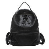 Kukombo Back to school  Soft Washed Leather Women Backpacks Small Black Backpacks For Teenage Girls Schoolbag Mochila Feminina Traveling Daypack Bolsa