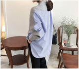 Kukombo 2022 Spring Women's Sweaters Patchwork Srtiped Knitting V-Neck Stylish Knitted Button Cardigans Loose Tops SWC1816