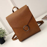 Kukombo Back to school  Vintage Women Backpack PU Leather Female Schoolbags Teenage Girl Travel Books Rucksack Shoulder Bags Mochila Feminina Bolsa
