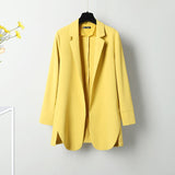 Kukombo Blazers Women Simple 4 Colors Elegant Feminine Leisure Solid Large Size Loose Office Lady Spring Popular Trendy All-match New