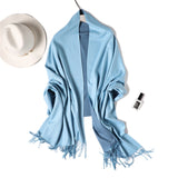 Christmas Gift Hot 2021 Winter Scarf Double Side Women's Scarves Fashion Warm And Soft Cashmere Scarf Lady Shawls Pashmina Foulard Tassel