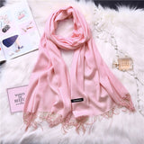 Christmas Gift 2021 women scarf solid cashmere scarves lady shawls and wraps winter head scarf pashmina long size foulard hijab wholesale