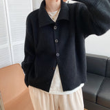 Christmas Gift Hirsionsan Turtle Neck  Autumn Winter Cardigan Sweaters Women Cashmere Single-breasted Soft Loose Solid Female Knited Jumper