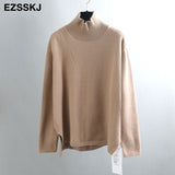 Christmas Gift Autumn Winter O-NECK oversize thick Sweater pullovers Women 2021 loose cashmere  turtleneck Sweater Pullover female Long Sleeve