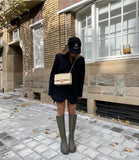 Kukombo Vintage Loose Suit Outerwear Women Suit Jacket Spring Autumn Female Jackets Elegant Chic Single-Button Femme Blazer Coat