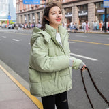 Christmas Gift 2024 New Short Winter Jacket Women Warm Hooded Down Cotton Jacket Parkas Female Casual Loose Korean Cotton-padded Coat Outwear