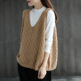 Christmas Gift Sweater Vests Women Baggy Korean Style Students High Street Casual Cozy Sleeveless Female Vintage Knitted Outerwear Simple Kpop