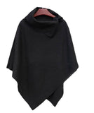 Christmas Gift 4 Colors Women Coat Poncho Autumn Winter Casual Overcoat Zipper Loose Pullover Cloak Sweater Cape Outwear