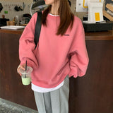 Christmas Gift 2021 spring and autumn new splicing Pullover fashion Korean thick and thin women's Sweatshirt Navy Gray Black Pink women's Hoodi
