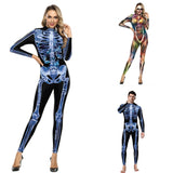Halloween Kukombo Skeleton Scary Halloween Costumes For Women Polyester Vampire Jumpsuit Men Muscle Horror Plus Size Carnival Party Purim Disguise